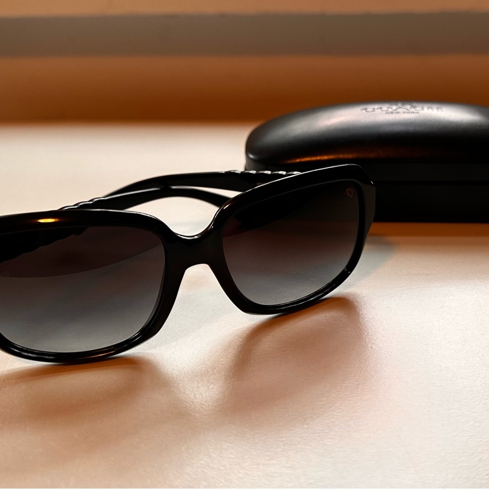 Authentic Coach Oversized Black Sunglasses Like New